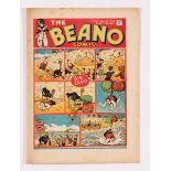 Beano No 42 (1939). Bright covers with some light margin foxing, cream pages [fn-]