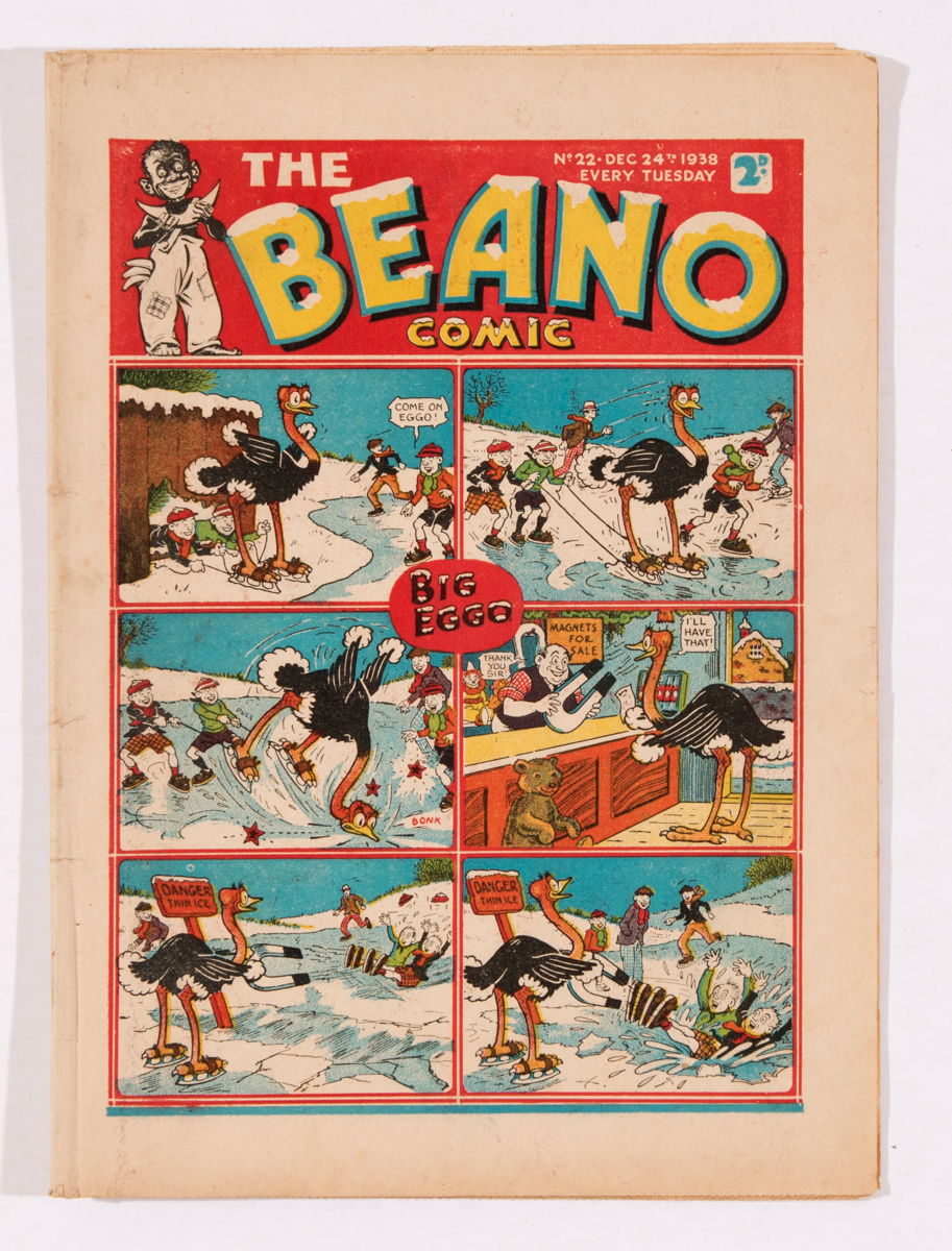 Beano No 22 (1938). Bright covers, cream pages with some minor spine and edge tears [fn-]