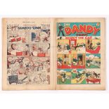 Dandy Comic No 3 (1937). Light tan pages with spine and edge tears, no loss [gd]