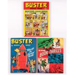 Buster Book 1 (1962) [fn], 2 (1963) [vg+] and Buster Book of Thrills (some small cover scrapes) 1962