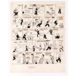 Oor Wullie original artwork (1959) drawn and signed by Dudley Watkins for The Sunday Post 30 Aug