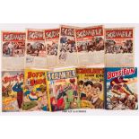 Gerald G. Swan collection (1944-55). Scramble (1947-51) 3, 4, 6, 8-11, 14-18, 54. With Thrill Comics