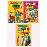 Action Double Double Comics 1 (1960s) comprising Action 338, 345, 348 and Showcase 67 with Justice