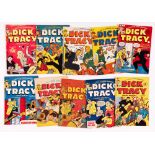 Dick Tracy (1950s) 1-10. Streamline. Nos 1, 4 [vg-], 8 [vg+], balance [fn-/fn] (10)