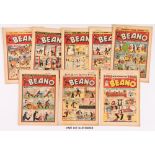 Beano (1959) 859-910. Complete year. Starring Biffo, Dennis The Menace, Jonah and Minnie the Minx.