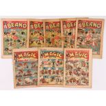 Beano (1939-40). 30, 38, 40, 55, 77 with Magic 12, 20, 78. Low grade, well worn, taped reading