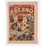 Beano 221 (1943) Xmas issue with Christmas card from The Beano to Hitler. First illustration of