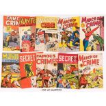 Streamline Crime Comics Collection (1950s). Famous Comics 2 plus 3 issues n.n., Hunted 8 with 2