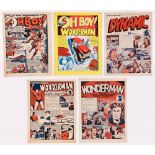 Paget Collection (1940s). Dynamic nn. Oh Boy! 2 (centre page spread missing [gd]), Wonderman 5,