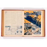 Triumph (Jul-Dec 1933) 454-480 half-year in bound volume with No 473 including free gift Triumph