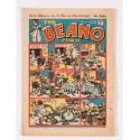 Beano No 127 (1940) Xmas issue. Editor's Christmas wishes to top cover. Propaganda war issue.
