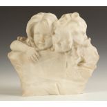 Marble Sculpture of Children "L'addio"/"Goodbye". Marble Sculpture of Children "L'addio"/"