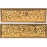 Two Russian Gild Metal Repousse Plaques