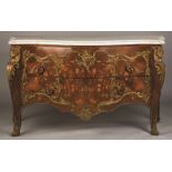 Louis XV Style Serpentine Marble Top Commode. Louis XV Style Serpentine Marble Top Commode. 20th