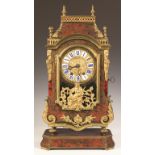 French Boulle and Gilt Bronze Mantle Clock. French Boulle and Gilt Bronze Mantle Clock.