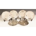 Set of Six George III Sterling Silver Plates. Set of Six Sterling Silver Plates.