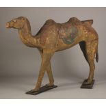 Carved and Painted Walking Camel Carousel Figure. Carved and Painted Walking Camel Carousel