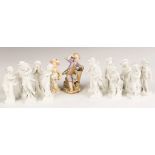 Group of KPM and Meissen Figurines. Group of KPM and Meissen Figurines. C. 1900. Max. Ht. 4 1/2". An