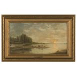 Charles Francois Daubigny (French, 1817-1878) Marsh Scene. Charles Francois Daubigny (French, 1817-