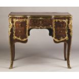 French Style Marquetry Ladies Desk. French Style Marquetry Ladies Desk. 20th century. Bronze
