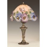 Pairpoint Puffy Pansy and Butterfly Boudoir Lamp. Pairpoint Puffy Pansy and Butterfly Boudoir