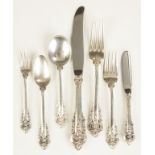 Wallace Sterling Silver Flatware - Grand Baroque Pattern. Wallace Sterling Silver Flatware - Grand