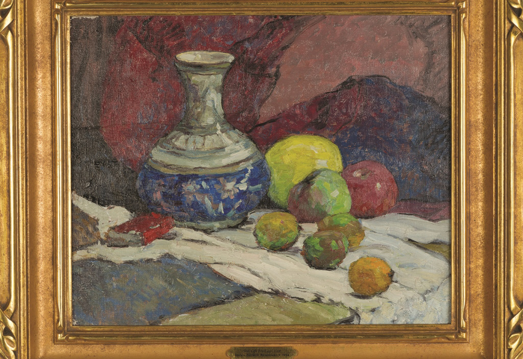 George Renouard (American, 1884-1954) Still Life of Fruit and Vase. George Renouard (American, - Bild 2 aus 3