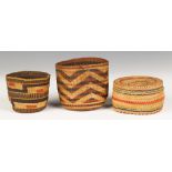 Three Native American Baskets. Three Native American Baskets. 19th century. Max. Ht. 4 1/2".