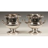 Pair of Georgian Sheffield Wine Coolers. Pair of Georgian Sheffield Wine Coolers. 19th century. With