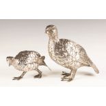 Two Silver Grouse. Two Silver Grouse. 19th century. L - Smaller grouse, C J Vander Ltd, London, C.