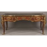 Louis XV Style Bureau Plat. Louis XV Style Bureau Plat. Mid-20th century. Gilt bronze mounted,