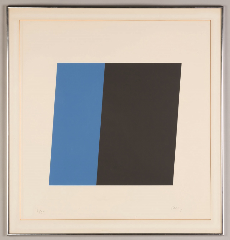 Ellsworth Kelly (American, 1923-2015) Blue and Black Square. Ellsworth Kelly (American, 1923-2015)