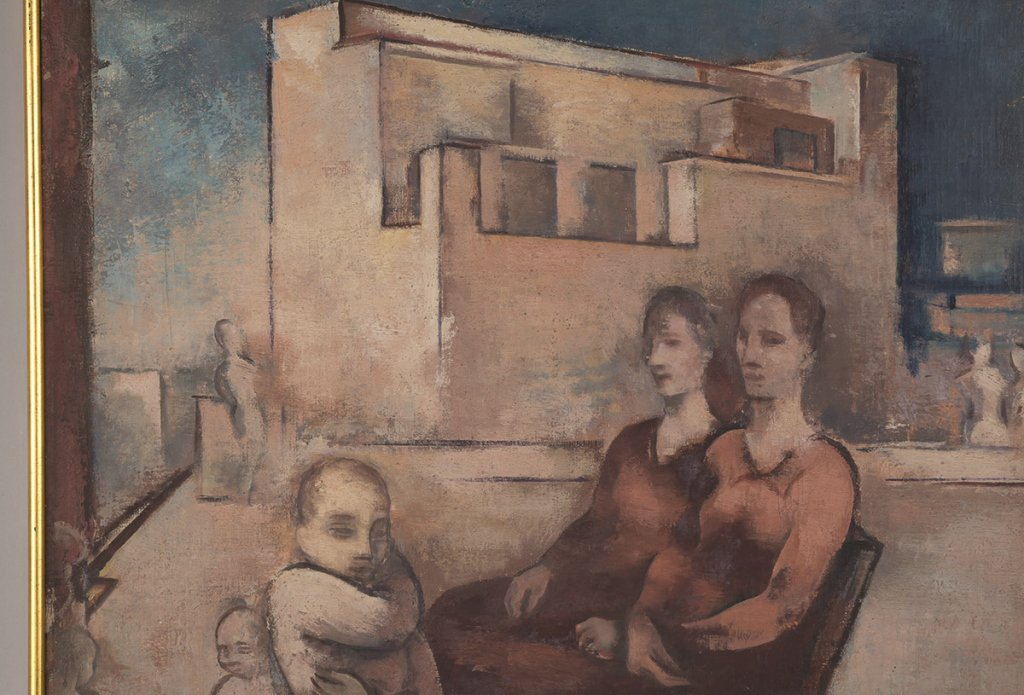 Joseph Floch (American/Austrian, 1894-1977) Women and Children with an Architectural Background. - Bild 2 aus 5