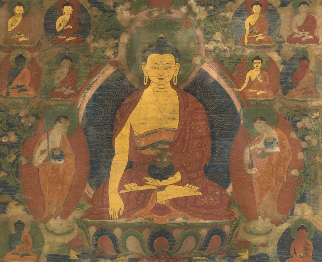 Tibetan Thangka. Tibetan Thangka. Signt: 26" x 17". Some wear, loss and creases; otherwise very - Image 2 of 2