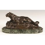 Antoine-Louis Barye (French, 1796-1875) Bronze Mountain Lion. Antoine-Louis Barye (French, 1796-