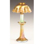 LC Tiffany Favrile Iridescent Candle Lamp. LC Tiffany Favrile Iridescent Candle Lamp. Early 20th