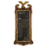 Carved and Gilt Wood Mahogany Pier Mirror with Eagle. Carved and Gilt Wood Mahogany Pier Mirror with