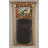 Federal Gilt Wood Mirror. Federal Gilt Wood Mirror. Early 19th century. Early reverse painted tablet