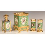 French Hand Painted Porcelain with Gilt Decorations. French Hand Painted Porcelain with Gilt