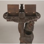 Black Forest Smoking Stand. Black Forest Smoking Stand. Circa 1900. Ht. 35" W 20" D 17" . An Old