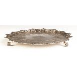 R & W Peaston, English Sterling Salver. R & W Peaston, English Sterling Salver. Gadroon and shell