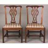 American Chippendale Mahogany Chairs. American Chippendale Mahogany Chairs. 18th century. Ht. 38"