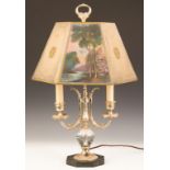 Pairpoint Reverse Painted Table Lamp. Pairpoint Reverse Painted Table Lamp. Stream and garden