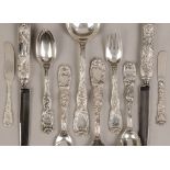 Tiffany Sterling Silver Flatware - Chrysanthemum Pattern. Tiffany Sterling Silver Flatware -