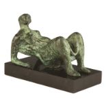 Henry Moore (British, 1898-1986) Bronze Sculpture Maquette for Draped Reclining Figure . Henry Moore