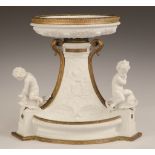 Porcelain and Gilt Bronze Centerpiece with Cherubs and Putti