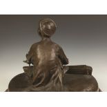 Hoang-Xuan Lan, Bronze of a Young Asian Boy Playing Musical Instrument. Hoang-Xuan Lan, Bronze of