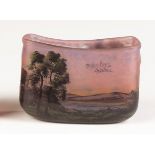 Muller Freres Cameo Vase of a Lake Scene. Muller Freres Cameo Vase of a Lake Scene. Early 20th