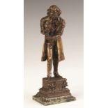 Carl Kauba (Austrian, 1865-1922) Bronze of a Figure holding a model. Carl Kauba (Austrian, 1865-