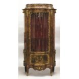 Vernis Marten Style Kingwood and Brass Mounted Vitrine. Vernis Marten Style Kingwood and Brass